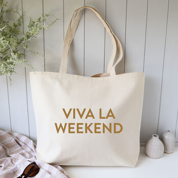 Viva La Weekend Fun Tote Holiday Bag, 3 of 3