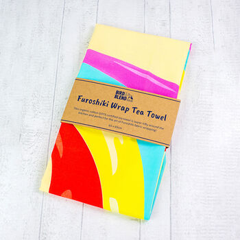 Rainbow Tea Towel / Eco Fabric Wrap, 4 of 5