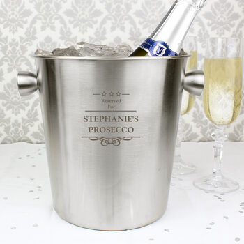 Personalised Decorative Stainless Steel Ice Bucket, 2 of 5