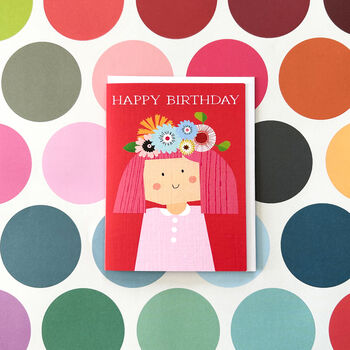 Mini Flower Birthday Girl Card, 5 of 5