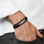 Men's Multi Strand Personalised Leather Bracelet, thumbnail 2 of 8