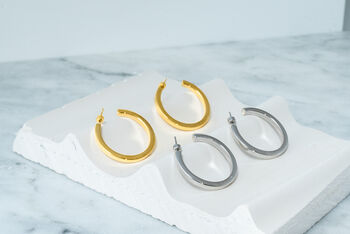 Handmade Gold Vermeil Hoop Earrings, 5 of 6