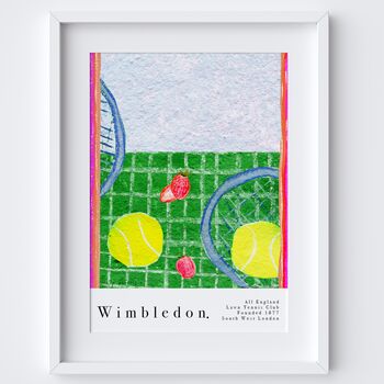Wimbledon Tennis Art Print Strawberries Poster, 2 of 2
