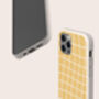 Yellow Wavy Check Biodegradable Phone Case, thumbnail 2 of 7