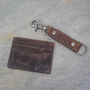 Personalised Leather Card Holder And Keying Set, thumbnail 1 of 6