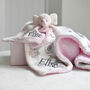 Personalised Pink Blanket And Comforter Set, thumbnail 8 of 10