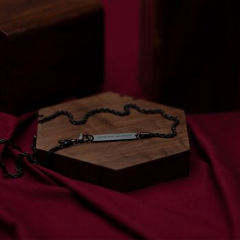 3 Mm Black Rope Chain Necklace Personalised Mens Chain, 4 of 7