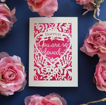 You Are So Loved Papercut Card, 9 of 12