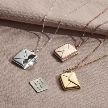 Personalised Little Message Envelope Necklace, 6 of 12