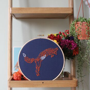 Paisley Fox Embroidery Kit, 3 of 6