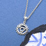 Sterling Silver Throat Chakra Necklace, thumbnail 1 of 3