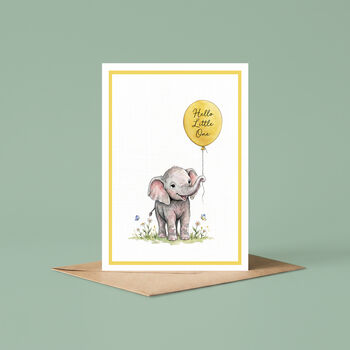 Elephant New Baby Card, 2 of 5