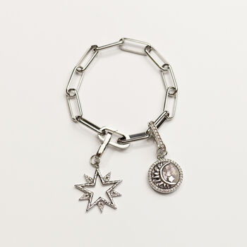 Stella Starburst Charm Sterling Silver Plated, 4 of 5