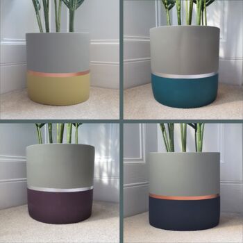 Melrose Concrete Indoor Plant Pot, 11 of 12