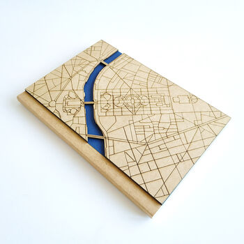 Handcrafted Paris Map Travel Notebook, 5 of 7