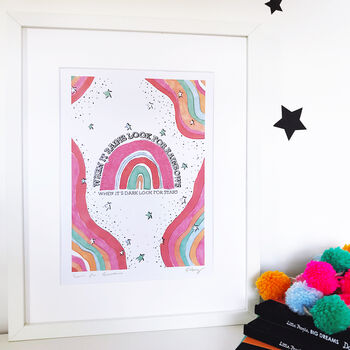 'Look For Rainbows' Illustrated Print, 3 of 4