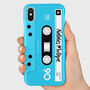 Personalised Mixtape Cassette Phone Case Blue, thumbnail 1 of 3