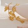 Monaco D’or Gold Flower Dangle Charm Earrings, thumbnail 1 of 2