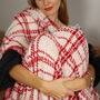 Cosy Red Check Snuggle Blanket, thumbnail 9 of 10