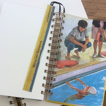 'How To Swim And Dive' Upcycled Notebook, 6 of 6