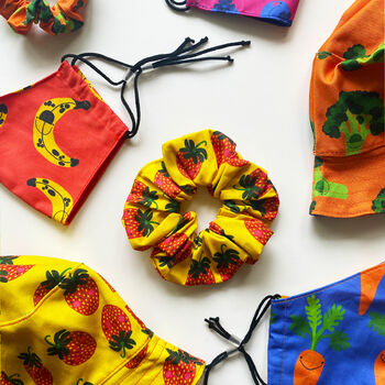 Fruit And Veg Patterned Chunky Scrunchie, 2 of 11