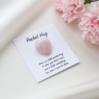 Pocket Hug, Rose Quartz Heart Stone, 10 of 10
