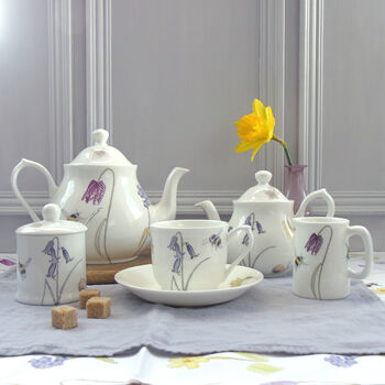 Bee And Spring Flowers Bone China Afternoon Teaset, 2 of 10