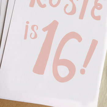 Personalised 16th Birthday Card, 4 of 4