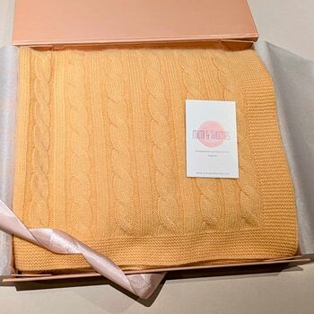 Personalised 100% Cashmere Baby Blanket Gift Boxed, 3 of 12