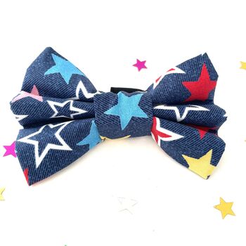Pink Or Blue Dog Collar Bow Tie, 5 of 7