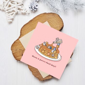 Cute Pancake Cats Greetings Card, 5 of 9
