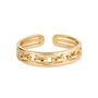 Chunky 14 K Gold Chain Link Ring, thumbnail 2 of 6