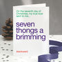 'Seven Swans A Swimming' Funny Christmas Card Pack, thumbnail 1 of 3