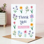Thank You Teacher Floral Personalised Card, thumbnail 1 of 2