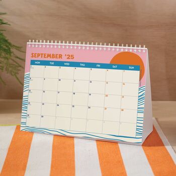 Academic Year A5 Desk Calendar 2025 2026 | Tidal Waves, 2 of 6