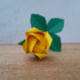 Origami Paper Rose With Leaves, Anniversary Gift, thumbnail 6 of 11