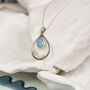 Silver Blue Fire Opal Necklace, thumbnail 1 of 7