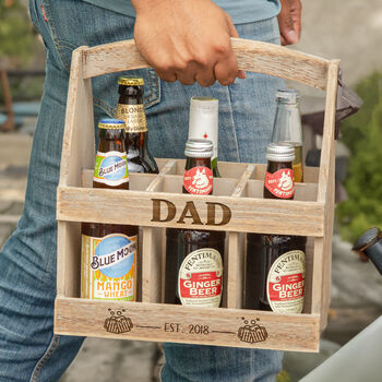 Personalised Beer Bottle Carrier With Bottle Opener, 2 of 6