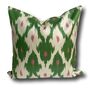 Green And Pink Silk Ikat Cushion, thumbnail 1 of 4