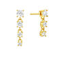 Crystal Gemstone Asymmetric Earrings, thumbnail 1 of 7