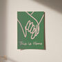 This Is Home Illustrated Holding Hands Print, thumbnail 8 of 9
