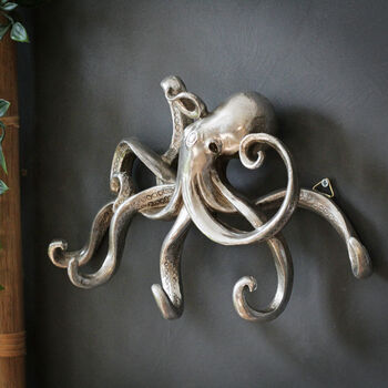 Silver Octopus Wall Hooks, 4 of 4
