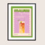 Retro Cocktail Malibu Bay Breeze Print, thumbnail 5 of 5