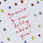 Dotty About You Greetings Card, thumbnail 2 of 3