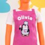 Personalised Penguin Design Children’s Apron, thumbnail 4 of 7