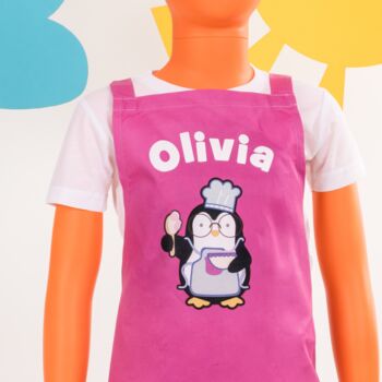 Personalised Penguin Design Children’s Apron, 4 of 7