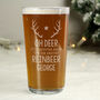 Personalised Time For A Reinbeer Pint Glass, thumbnail 1 of 3