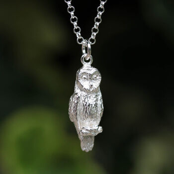 Barn Owl Silver Necklace, 4 of 8