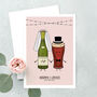 Favourite Drinks Personalised Wedding Card, thumbnail 1 of 12