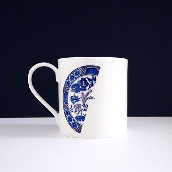 Blue Willow Deconstructed English Bone China Mug, 2 of 3